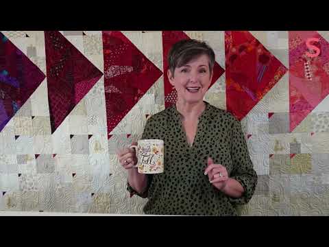 Free Motion quilting the ZigZag quilt in a semi-custom design