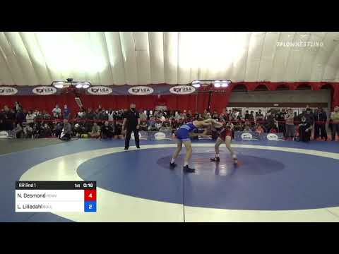 48 Kg Rr Rnd 1 - Nathan Desmond, Pennsylvania Vs Luke Lilledahl, BullTrained Wrestling