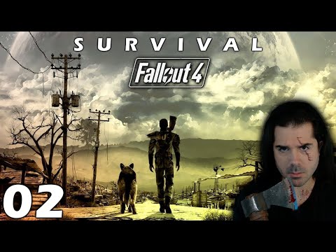 Fallout 4 Live Let's Play Pt 2. Survival Mode Difficulty