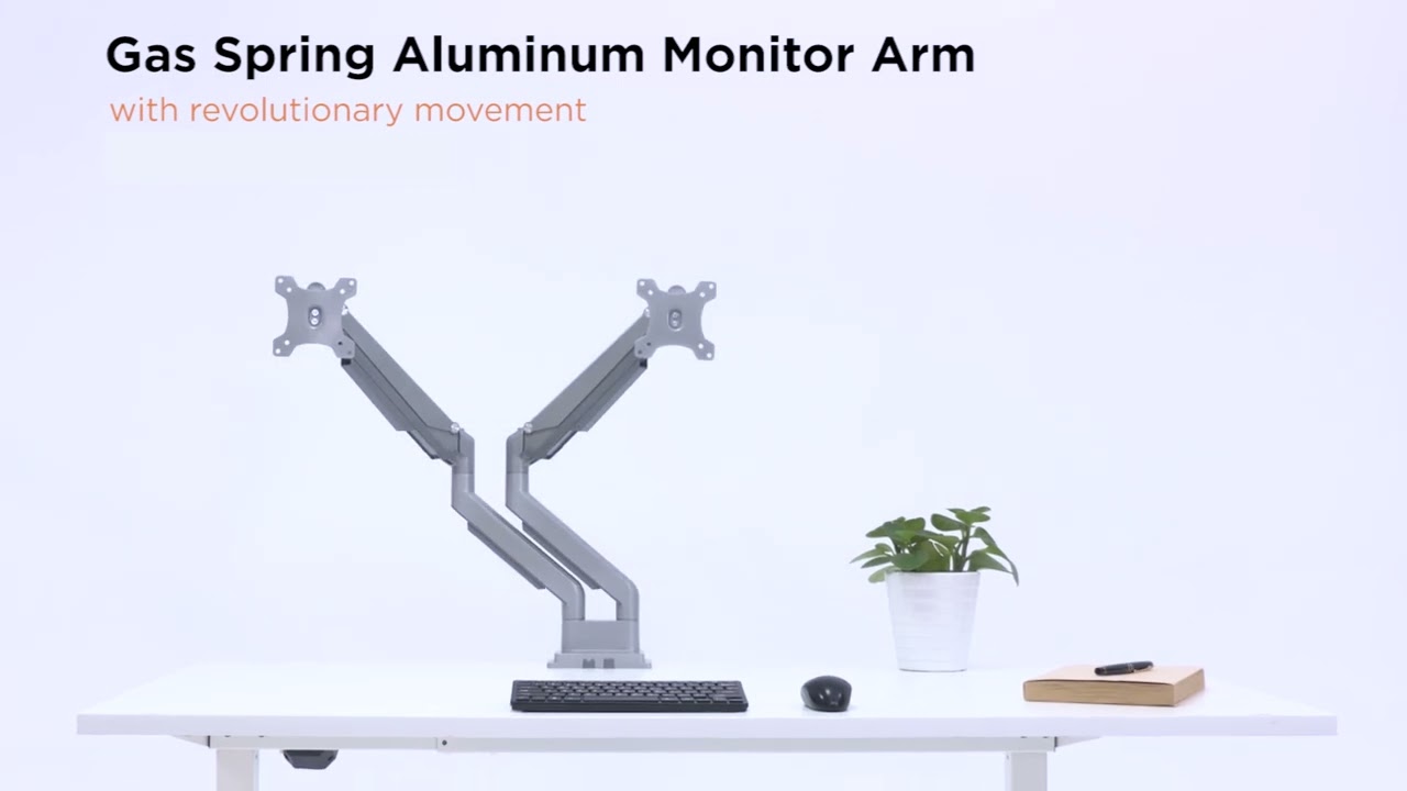 Rocstor ErgoReach ED4 Premium Aluminum Dual Ergonomic Monitor Arm Overview