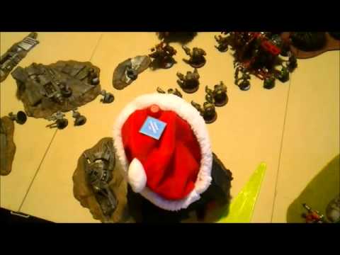 Warhammer 40K Battle Report - Super Heavy Showdown - CSM + Imperial Guard Vs Orks - 3000pts