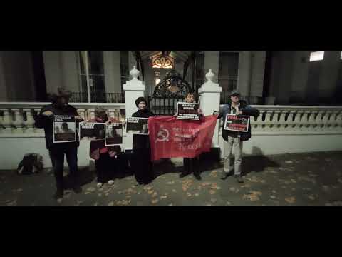 Protest: International Ukraine Anti Fascist Solidarity vor der ukrainischen Botschaft in London