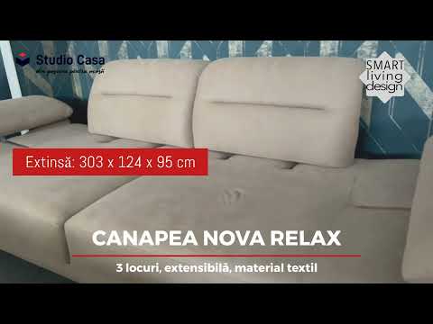 Canapea 3 locuri extensibilă NOVA RELAX  - Studio Casa