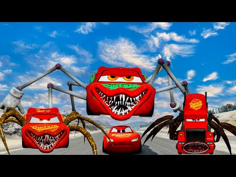 Live Epic Escape From The Lightning McQueen Demons Eater & Fura Charles | McQueen VS McQueen