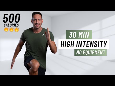 30 MIN FULL BODY CARDIO HIIT - Intense Fat Burning Workout (No Equipment)
