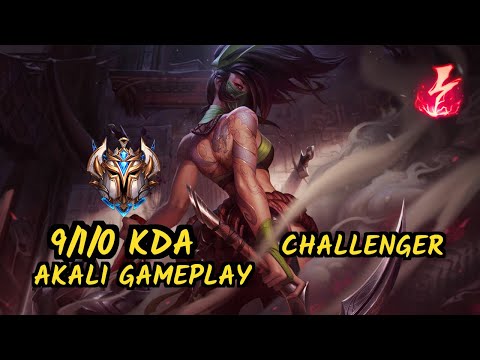 FLY Pobelter (AKALI) - 9/1/0 KDA CHALLENGER GAMEPLAY - NA