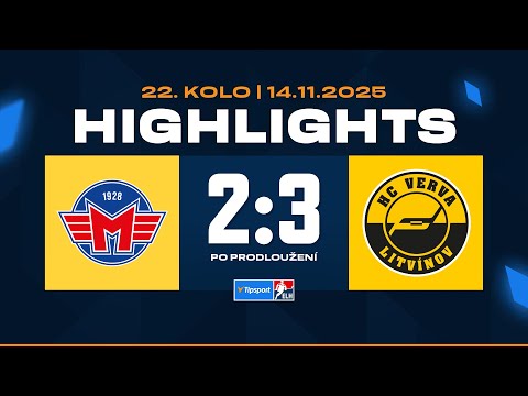 Highlights | Banes Motor Č. Budějovice vs. HC Verva Litvínov 2:3pp | 14.11.2025