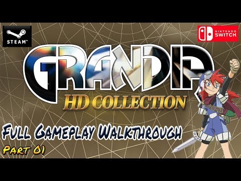 Grandia 1 HD Collection/Remaster - Full Walkthrough Longplay Part 01 (PC/Nintendo Switch)
