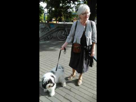 Very first interview: Jutta, a lovely woman we came across in the train and her beloved dog