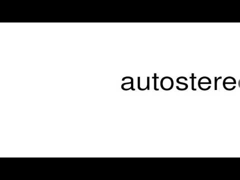 How to pronounce autostereogram