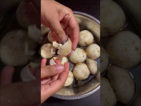 How to clean Button Mushroom 🍄Before Cooking in simple way❤️ #mushroom #viral #shortsvideo #india