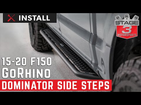 2015-2020 F150 & Raptor SuperCrew Go Rhino Dominator D6 Side Steps Install