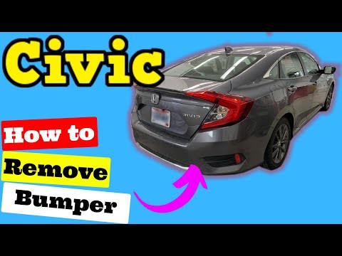 Honda Civic -- How to Remove Rear Bumper Cover 2016-2021