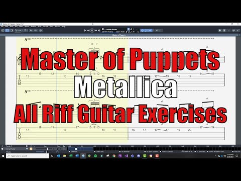Master Of Puppets - All Riff Guitar Tabs: Warmup Exercises | Metallica