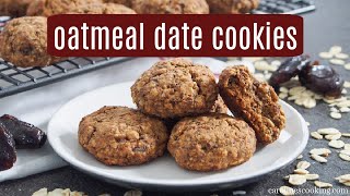 Naturally sweetened oatmeal date cookies