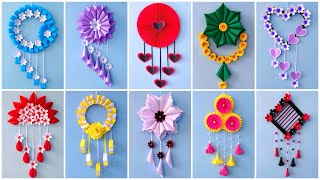 10 Unique Flower Wall Hanging / Quick Paper Craft For Home Decoration Easy Wall Mate DIY Wall Decor