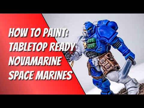 How to Paint a Primaris Space Marine with Speed Paint - Novamarine Tutorial