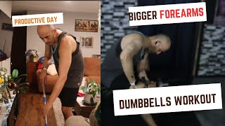 50+ YEAR OLD MAN CLEANING AND HOME WORKOUT- FITNESS VLOG