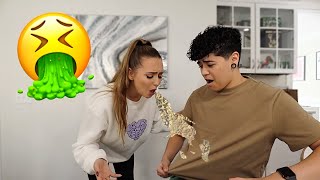 THROWING UP ON MY BOYFRIEND To See What He Does!! *HE FREAKED OUT*