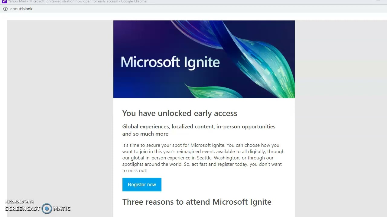 [Breaking News] Microsoft Ignite Registration Now Open!