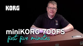 Video thumbnail for Getting started with miniKORG 700FS - your first five minutes by Korg UK