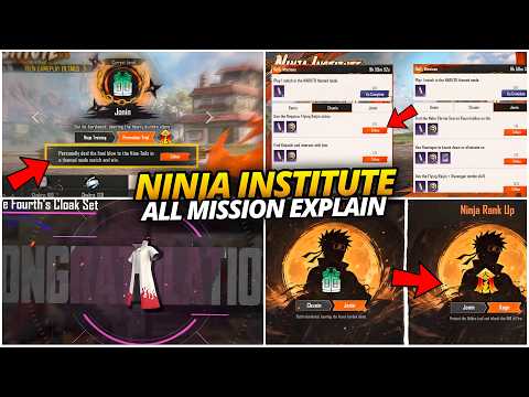 NINJA INSTITUTE ALL MISSION EXPLAIN / JONIN TO KAGE PROMOTION TRIAL / NINJA INSTITUTE EVENT BGMI