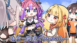 【手描き】後輩にダイヤをたかり先輩を共犯に仕立てる奏【ホロライブ/音乃瀬奏/白銀ノエル/綺々羅々ヴィヴィ】