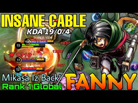 Insane Cable DMG Fanny High Physical Attack Build! - Top 1 Global Fanny by Mikasa Iz Back! - MLBB