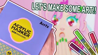 Let's make art with Arrtx paint markers!!!