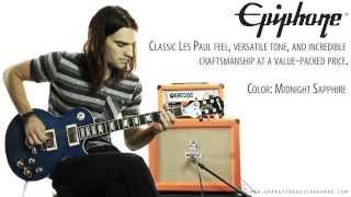 Video thumbnail for Epiphone Les Paul Tribute Plus Electric Guitar (Midnight Sapphire) by grapevineguitarworks