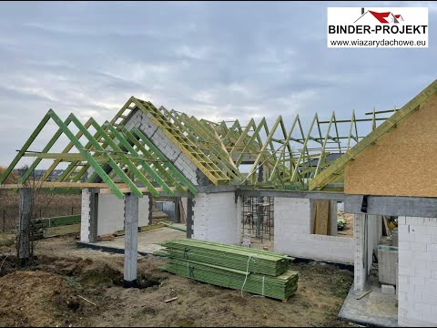 BINDER-PROJEKT - wiązary dachowe - realizacja w miejscowości: Lusówko