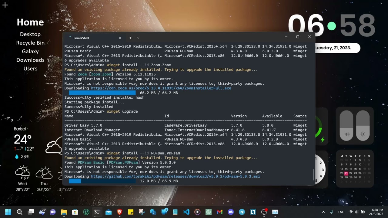 How to update windows apps using Winget in CLI
