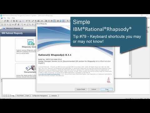 IBM Rhapsody Tip #79 - Some shortcuts you may or may not know! (Simple)