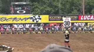 preview picture of video 'Crash Motocross millville 450cc Holeshot... First Corner Crash'