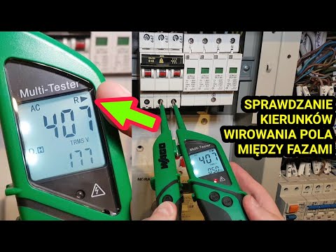 Jak sprawdzić kierunek wirowania pola między fazami, test kolejności faz - WAGO PROFI LCD 206-707