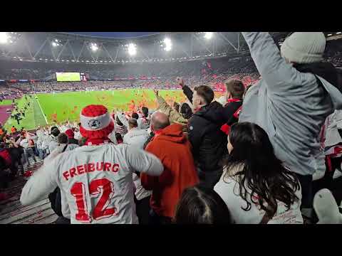 SC Freiburg fans in West Ham Stadium