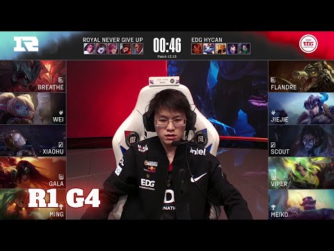 RNG vs EDG - Game 4 | Round 1 2022 LPL Worlds Regionals | Royal Never Give Up vs Edward Gaming G4