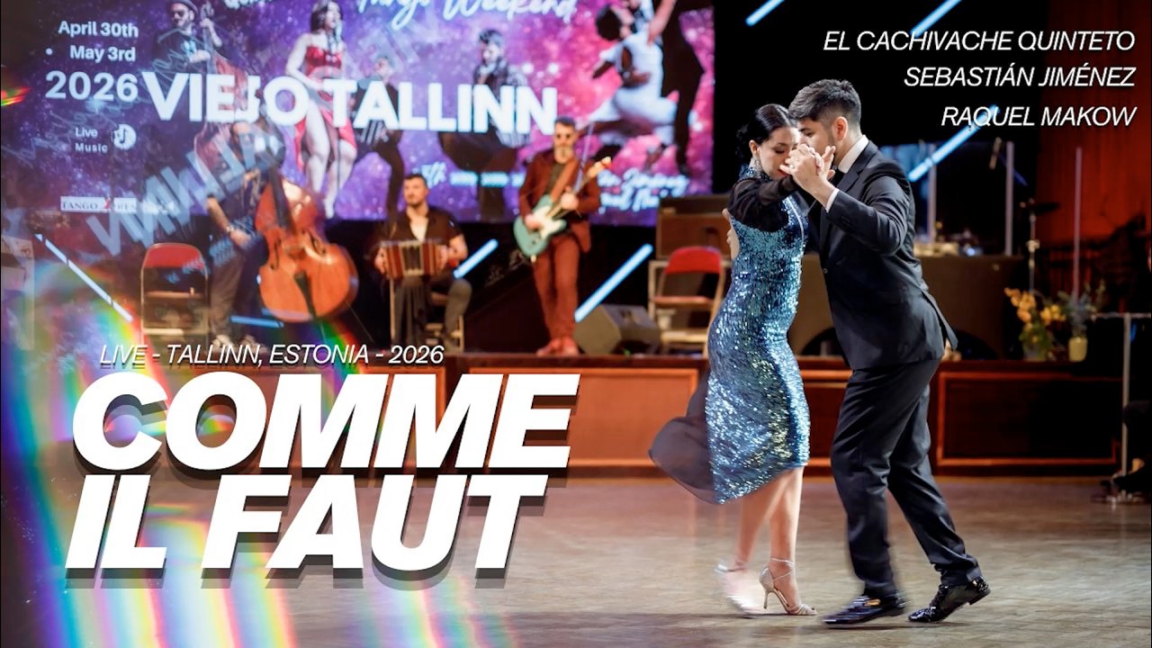 Raquel Makow & Sebastian Jimenez dancing in Tallinn with El Cachivache Quinteto. Comparsa Criolla