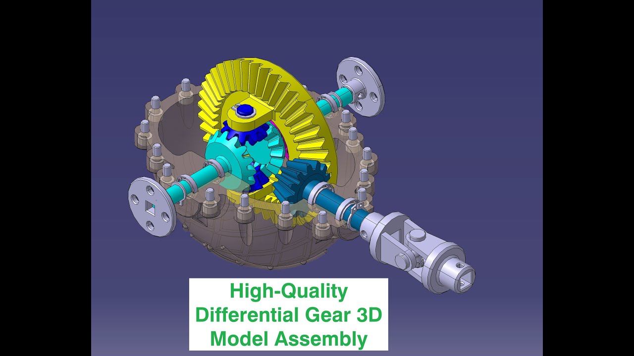 High-Quality Differential Gear 3D Model