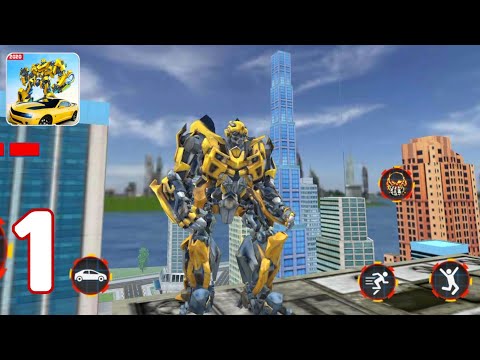 Grand Robot Car Transform 3D Game - Bumblebee Level 1-4 Part 1 (Android GamePlay Walkthrough)