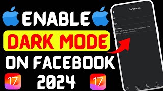 How to enable dark mode on facebook in iPhone | 2024 | iPad | pc | lite | iOS 17 | in Hindi | 2023