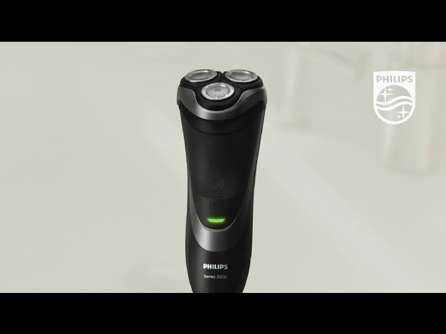 Máquina de Barbear Facial Philips S3530/06 Shaver Series 3000 Recarregável 50min A Seco 3 Lâminas Cabeças Flexíveis Aparador video