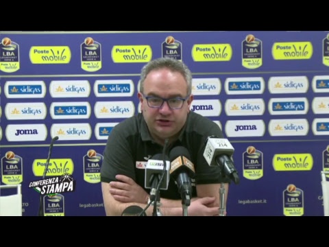 Conferenza stampa coach Sacripanti (verso Sidigas Avellino-VL Pesaro)
