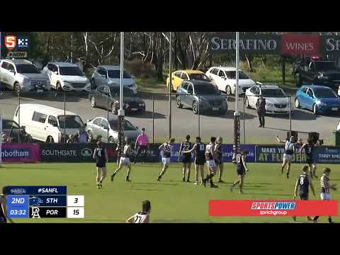Rd 18 SANFL Snapshot - Port's Taj Schofield with a perfect crumbing goal
