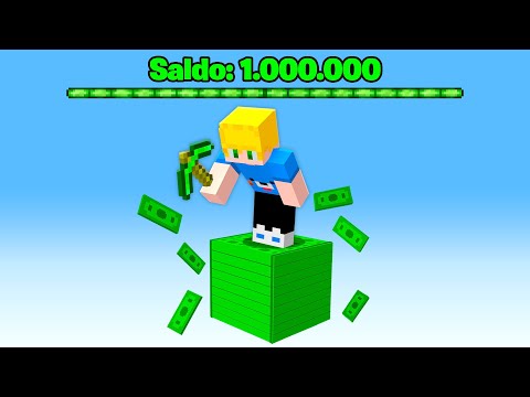 SOBREVIVI em 1 BLOCO DE RICO no Minecraft!