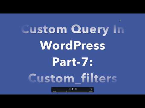 7 Custom Query in WordPress custom filters | WordPress Custom Query