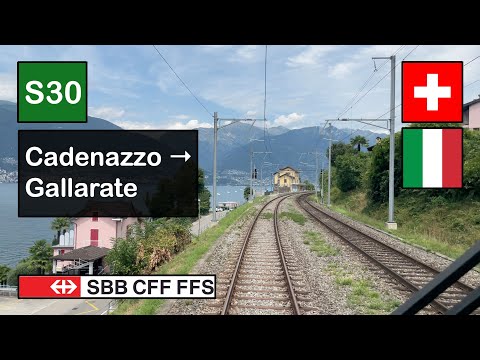 [4K] Rear Cab Ride: SBB CFF FFS/TILO | S30: Cadenazzo → Gallarate | Stadler FLIRT (RABe 524.2)