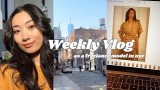 WEEKLY VLOG: busy week in my life as a freelance model in nyc, castings, hand modeling, photoshoots