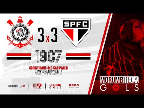 Corinthians 3x3 São Paulo - Paulista 1987 - Fase 01 - rodada 37 - 09/08/1987