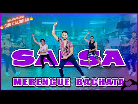 SALSA MERENGUE y BACHATA Dance Workout🔥 Cardio QUEMA GRASA
